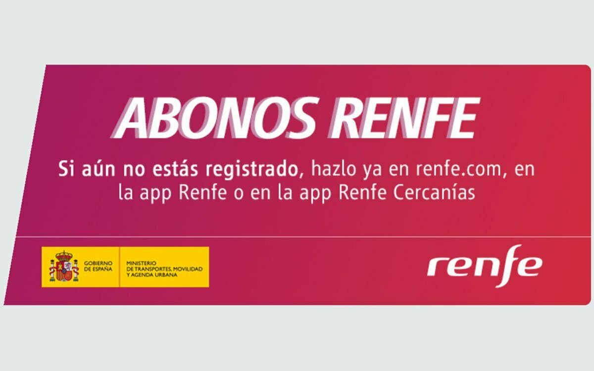 Abono gratis Renfe para cercanías y media distancia