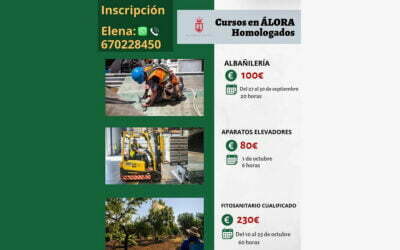 Cursos homologados en Álora 2022