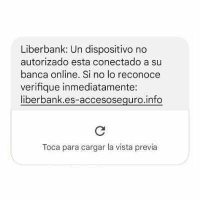 suplantación de identidad smishing liberbank