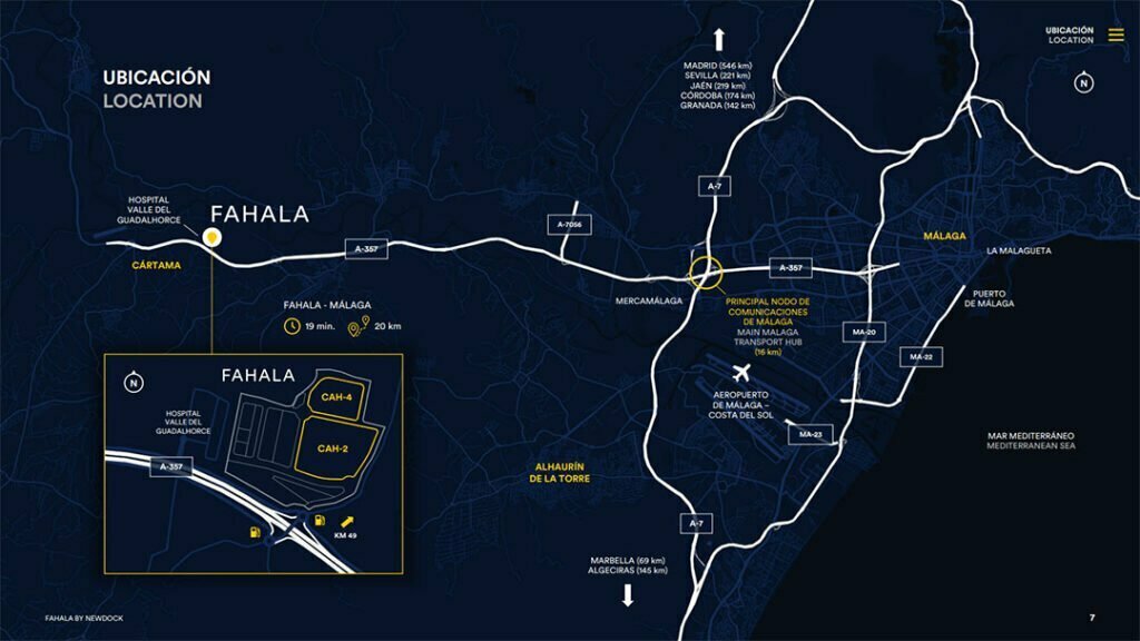 mapa de ubicación Parque Logístico Fahala