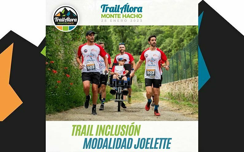 Modalidad silla Joelette en el Trail Álora Monte Hacho