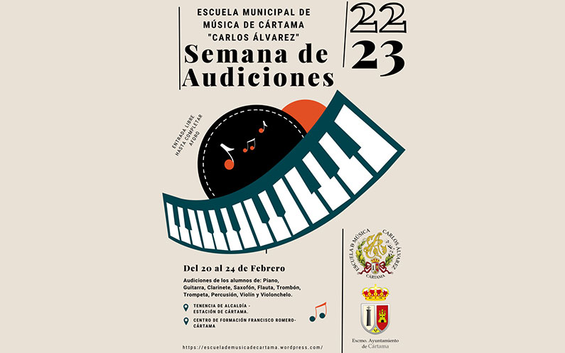 Audiciones instrumentales Escuela de Música Carlos Álvarez en Cártama