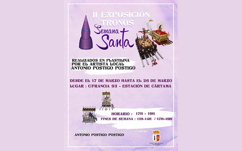 Exposición de tronos de Semana Santa realizados con plastilina