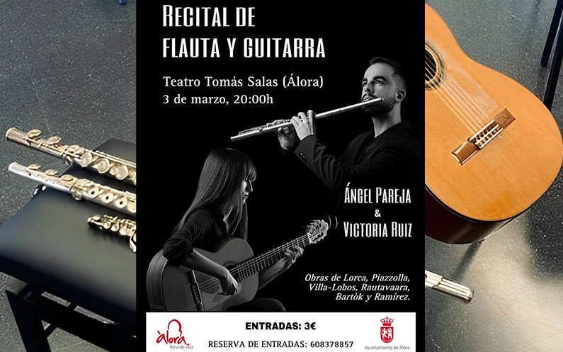 Recital de flauta y guitarra en Álora