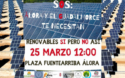 Concentración en defensa del Valle del Guadalhorce contra megaplantas fotovoltaicas