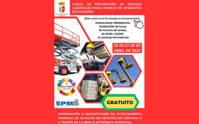 Curso gratuito de prevención de riesgos laborales para manejo de aparatos elevadores