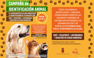 Campaña de identificación animal y censo de mascotas en Álora
