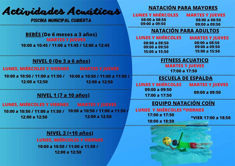 actividades deportivas acuáticas verano 2023 Coín