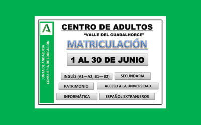 Plazo de matriculación para el Centro de Educación Permanente (CEPER) Valle del Guadalhorce