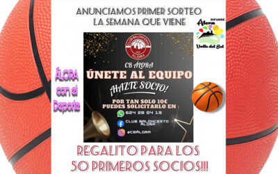 Hazte socio del Club Baloncesto Álora por tan solo 10 euros
