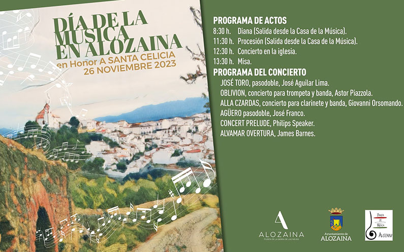 Día de la Música en honor a Santa Cecilia Alozaina