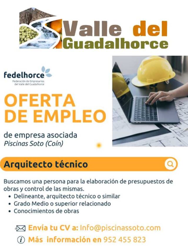 Oferta de empleo como arquitecto técnico en Coín