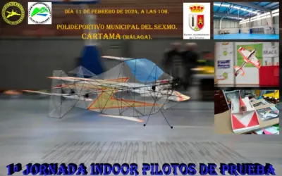 Jornada de aeromodelismo indoor de pilotos de prueba en Cártama