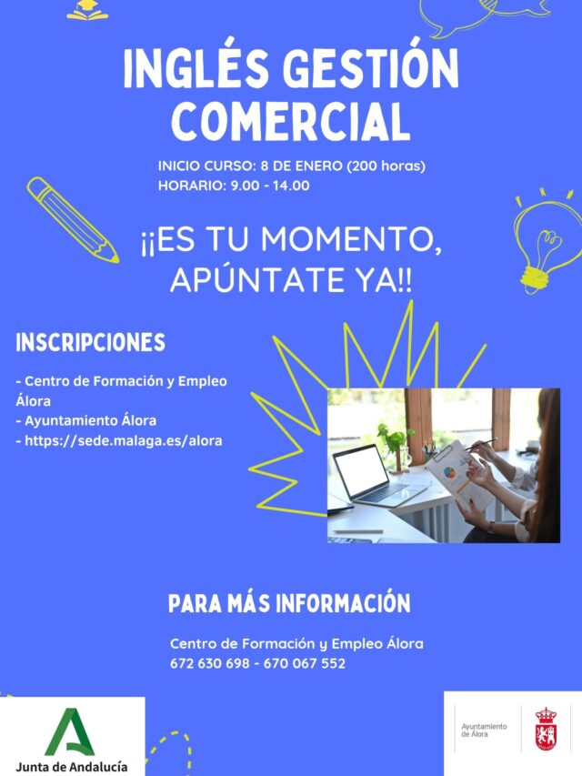 Curso de Inglés para Gestión Comercial en Álora