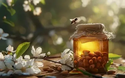 Miel con almendras: Delicia nutritiva para tu paladar