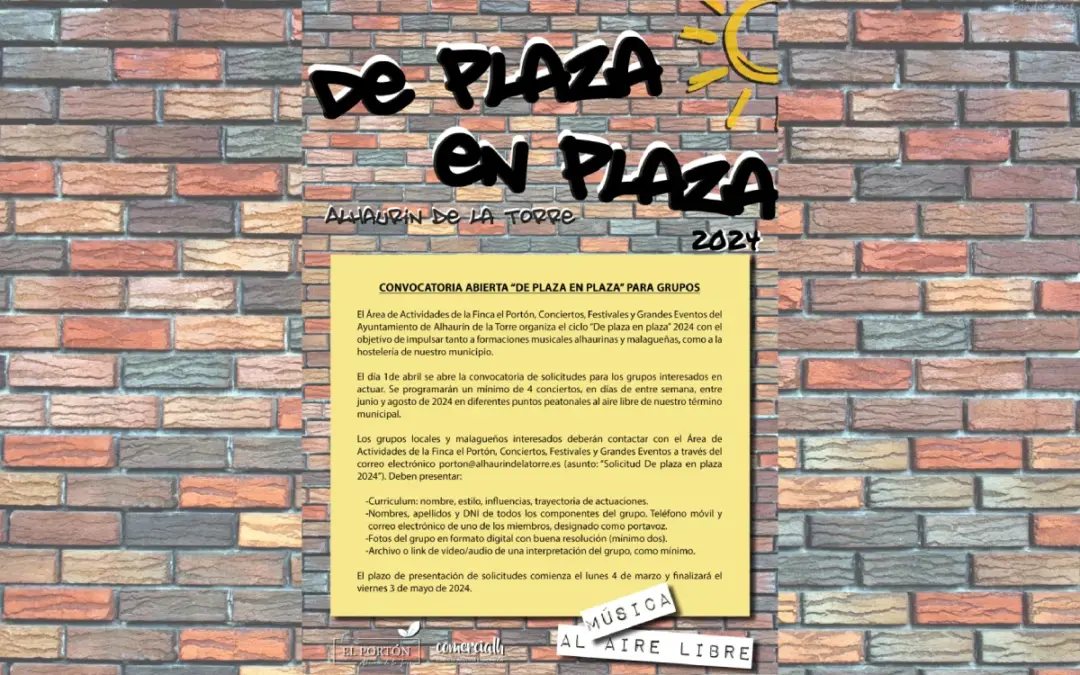 Convocatoria abierta De Plaza en Plaza