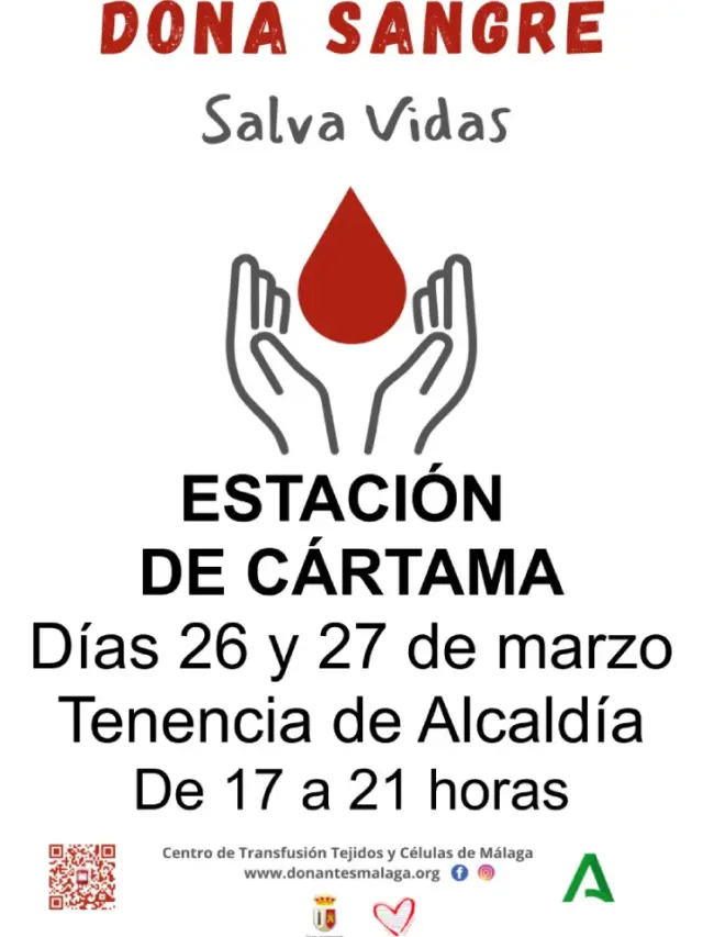 Donar sangre en Estación de Cártama