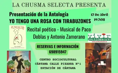 Una velada con la poesía y música de “Yo tengo una rosa con tirabuzones” de Paco Doblas