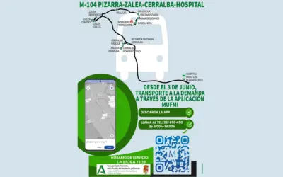 Transporte a demanda en la línea M-104 de Pizarra: un nuevo servicio para la comunidad