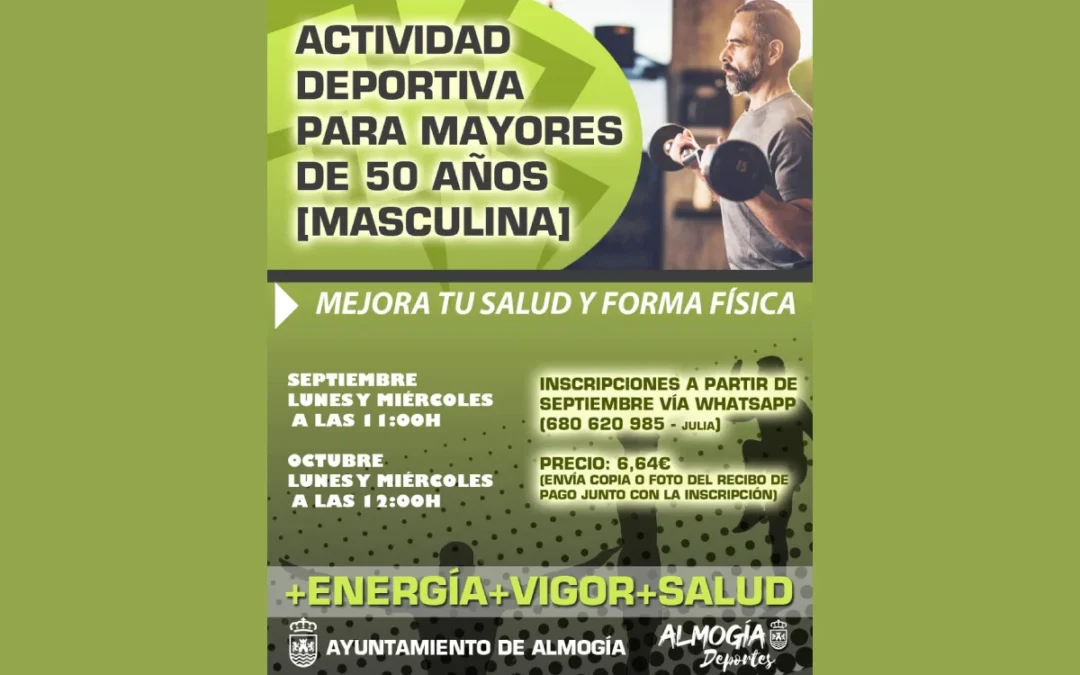 Actividad deportiva para mayores de 50 años en Almogía