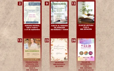 Descubre las actividades de septiembre en las Bibliotecas de Cártama