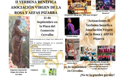 Verbena Benéfica Asociación Virgen de la Rosa y AEFAS Pizarra en Cerralba