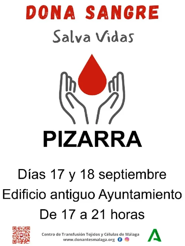 Donar Sangre en Pizarra en septiembre 2024