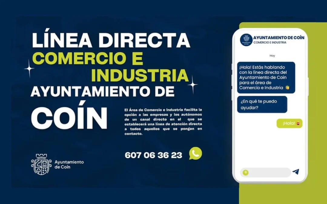 línea directa con el Área de Comercio e Industria de Coín