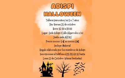 Talleres solidarios para niños y niñas de ADISPI en Halloween 2024