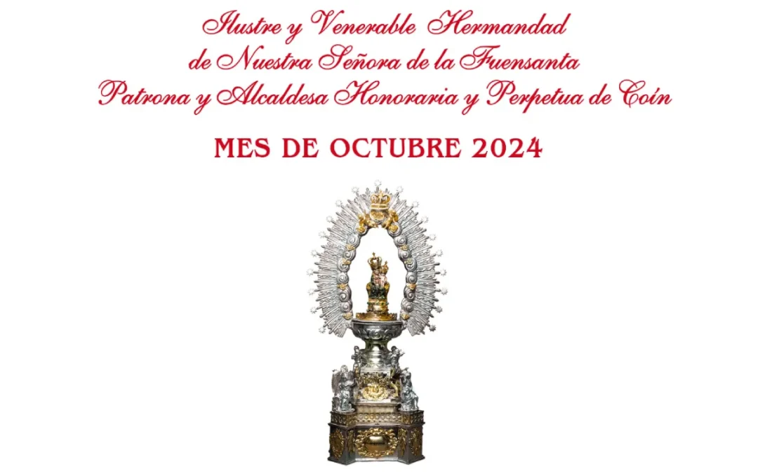 Actividades Hermandad Ntra Sra de la Fuensanta octubre 2024