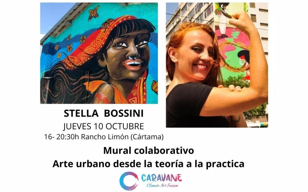 Mural colaborativo Stella Bossini en Rancho Limón Cártama