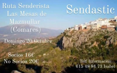 Ruta senderista Mesas de Mazmúllar con Sendastic