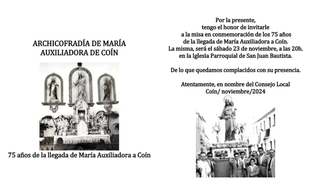 75 aniversario María Auxiliadora en Coín