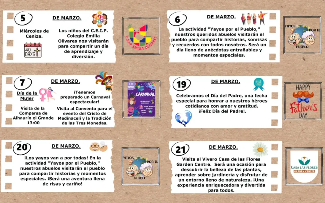 Actividades ALHMER Marzo 2025