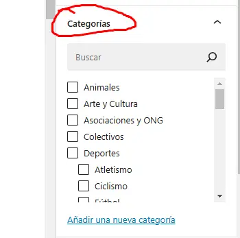 Categorías
