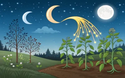 ¿Cómo influyen las fases lunares en la savia de las plantas y árboles?