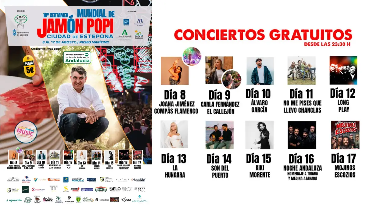 10° Certamen Mundial de Jamón Popi ciudad de Estepona reúne gastronomía y música