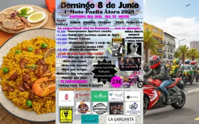 Moto-Paella Álora 2025 reúne a moteros y música en una jornada lúdica