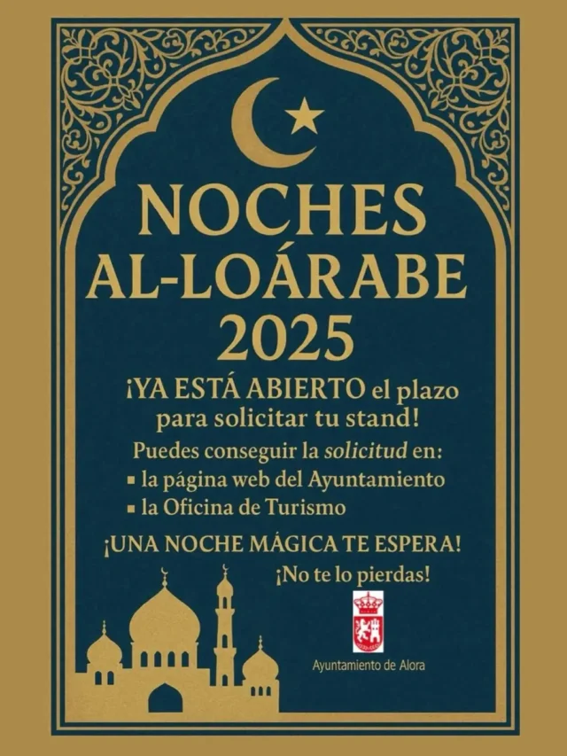 Solicita tu stand en las NOCHES AL-LOÁRABE 2025