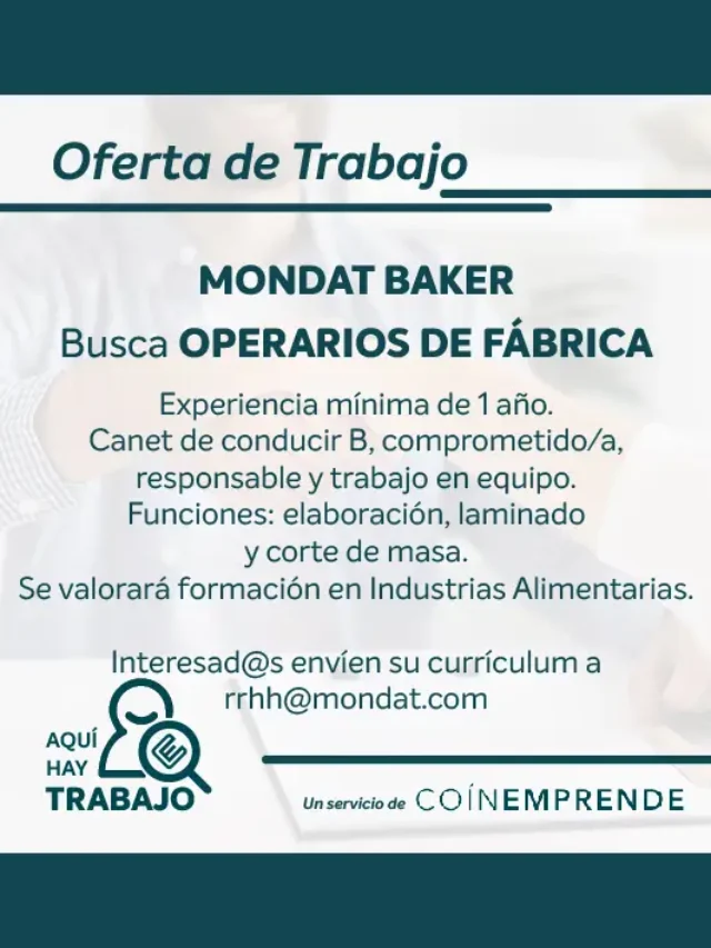 Ofertas de trabajo en Mondat Baker