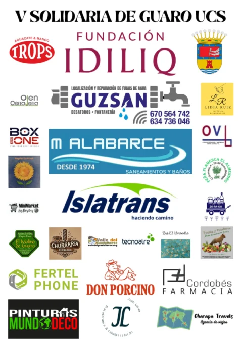 patrocinadores V Solidaria de Guaro UCS 2025