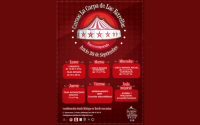 Cursos de circo 2025 en Carpa de las Estrellas Pizarra