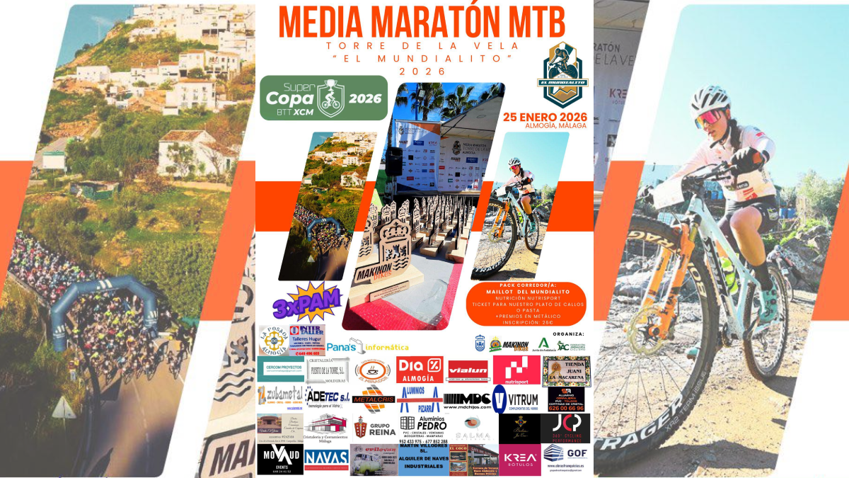 Media Maratón MTB Torre de la Vela 2026 inaugura la Supercopa XCM en Almogía