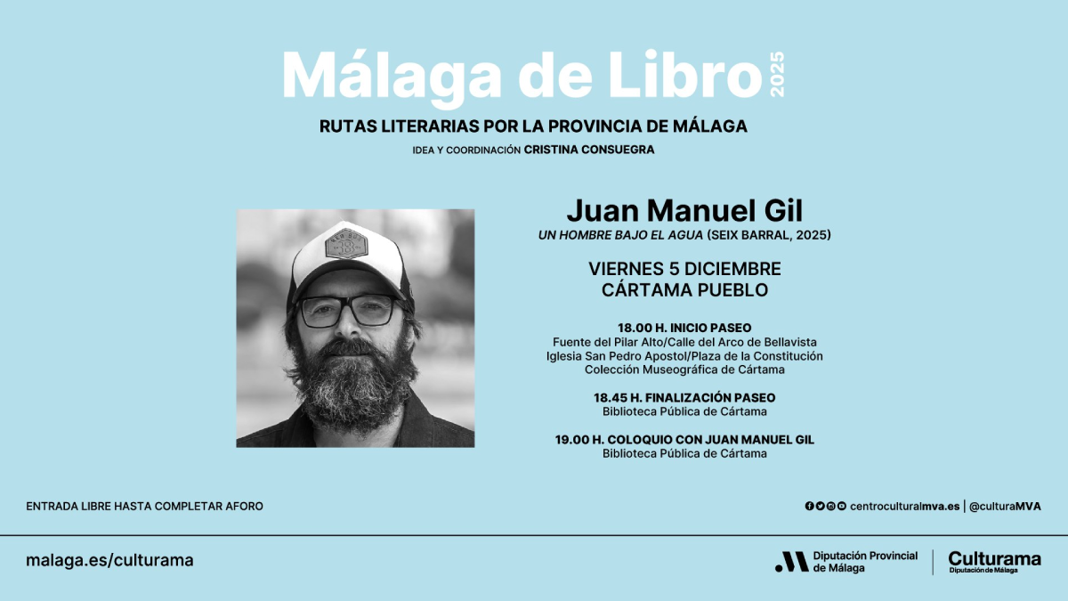 Ruta literaria en Cártama con Juan Manuel Gil el 5 de diciembre