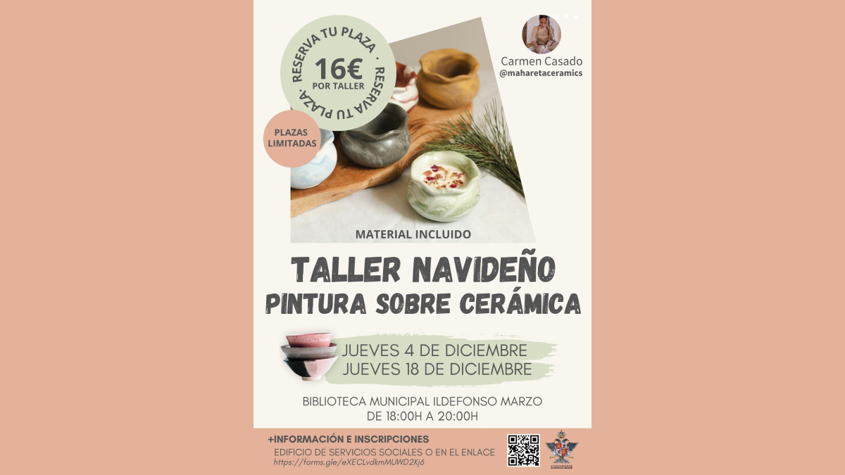 Taller de Pintura sobre Cerámica en Biblioteca Municipal