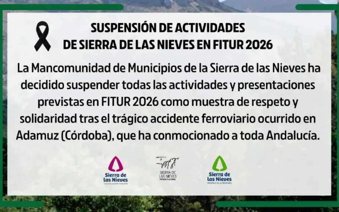 Sierra de las Nieves suspende FITUR 2026