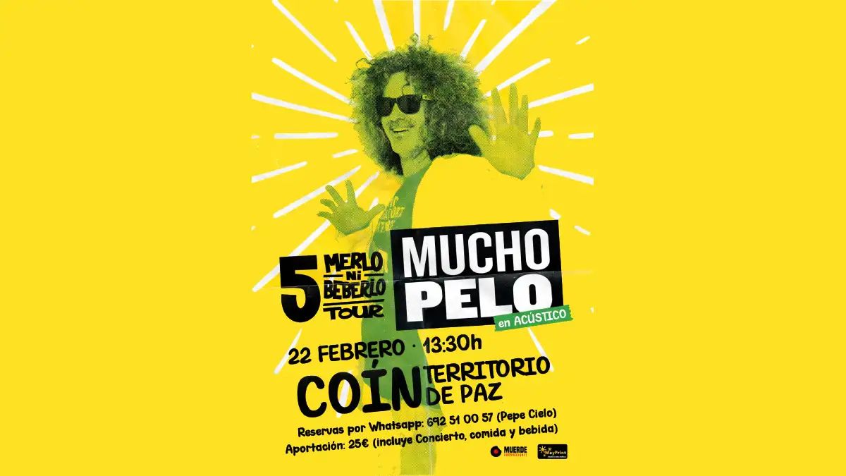 Concierto de Mucho Pelo en Coín este domingo 22 de febrero