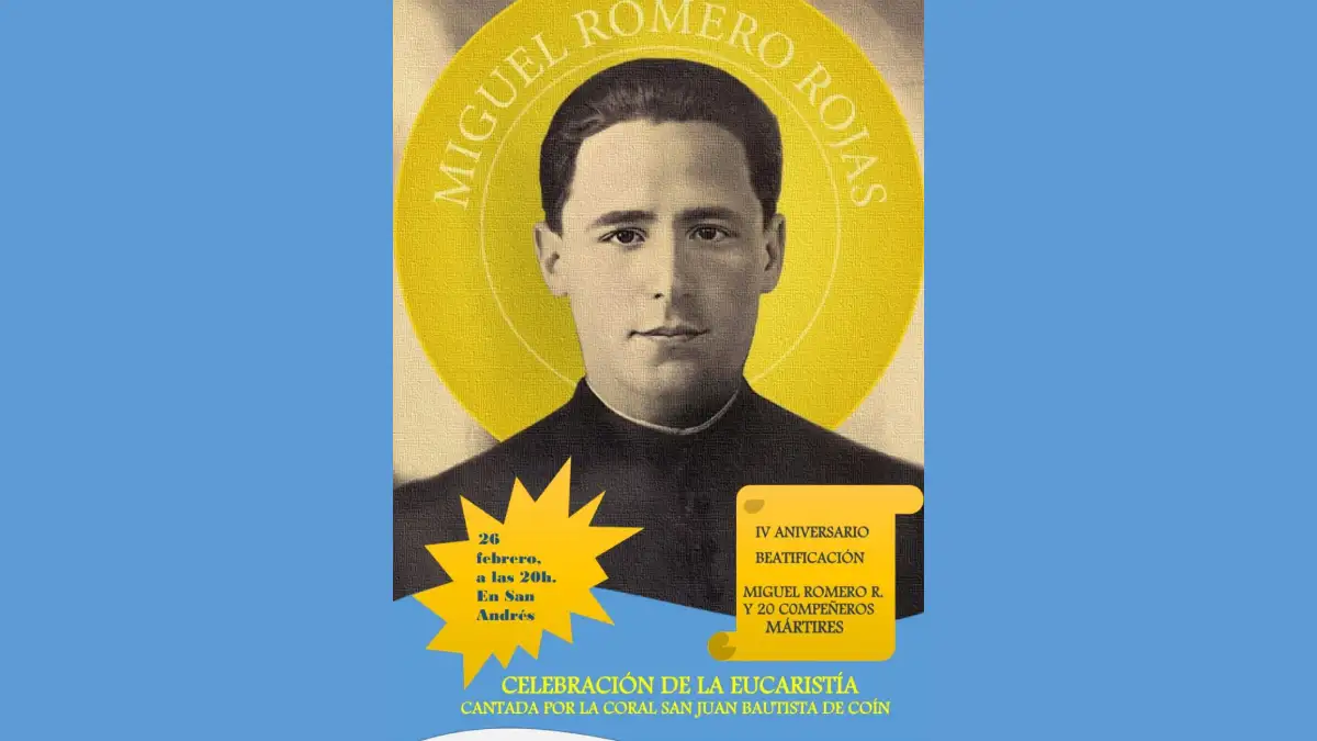 CoĆn conmemora IV aniversario beatificación de Miguel Romero Rojas