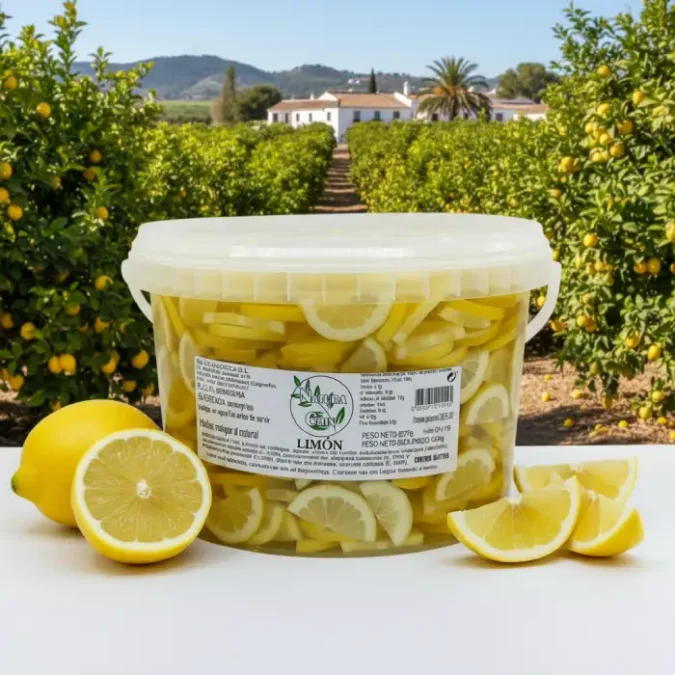 Limón cortado para hostelería del Valle del Guadalhorce