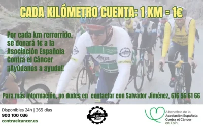 Cada kilómetro cuenta 1 km = 1 euro para AECC Coín en 2026, arranca en la carretera
